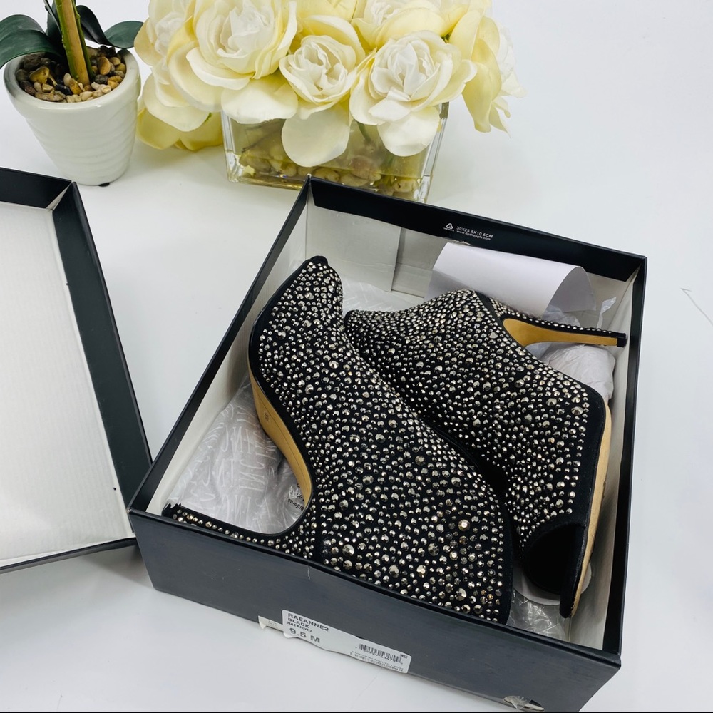 INC Bling Raeanne Open Toe Ankle Boots Booties - Picture 7 of 8